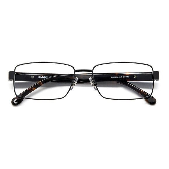 NEW SQUARE CARRERA 8887 0807 00 MEN EYEGLASSES CARRERA BLACK CLEAR EYEWEAR - Picture 2 of 3